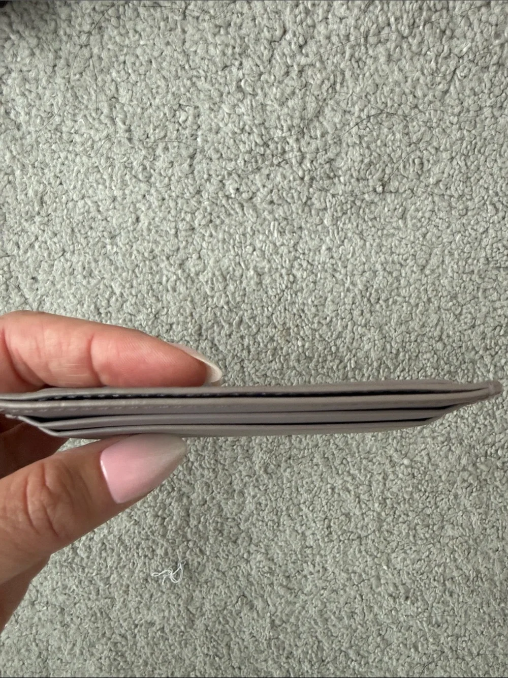 Leather Card Holder with Decorative Knot Detail - Taupe